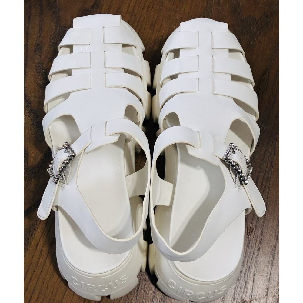 Circus NY by Sam Edelman Women's Alyson Fisherman Sandal, Bright White, 8.5 Shoe - Picture 2 of 9